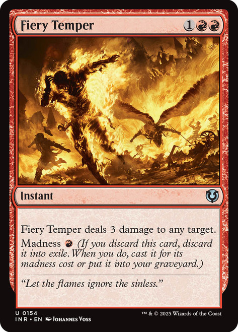 Fiery Temper\nInnistrad Remastered\nSingle\nMagic The Gathering