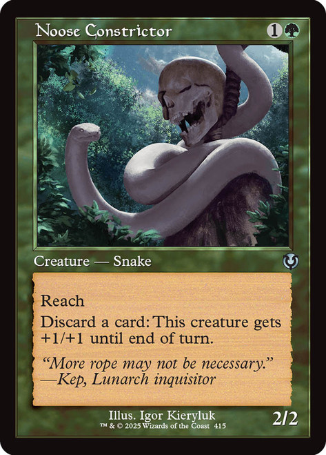 Noose Constrictor (Retro Frame)\nInnistrad Remastered - Retro Frame\nSingle\nMagic The Gathering
