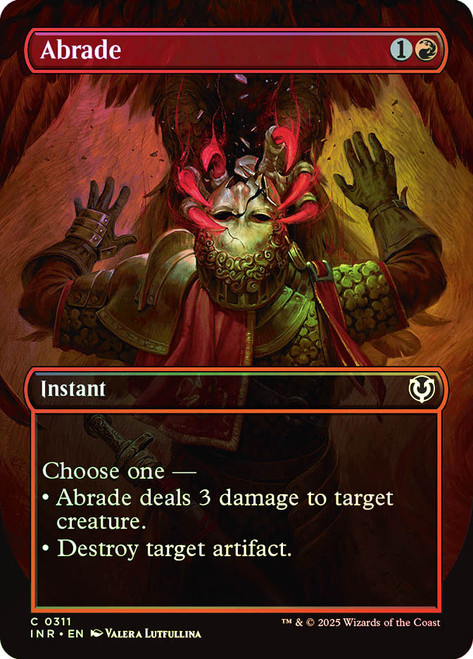 Abrade (Borderless)\nInnistrad Remastered - Variants\nSingle\nMagic The Gathering