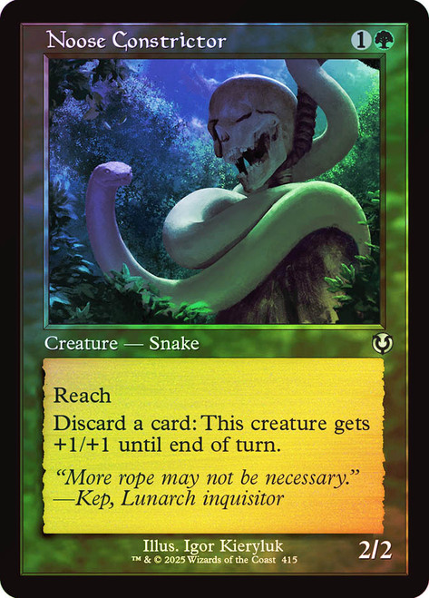 Noose Constrictor (Retro Frame)\nInnistrad Remastered - Retro Frame\nSingle\nMagic The Gathering