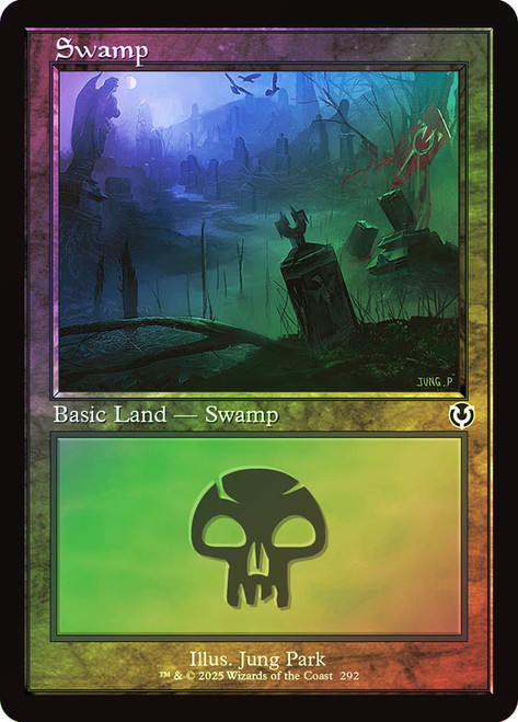 MTG foil 英語版 沼 Swamp Avon 0003 SLP ② 1x] Swamp (340) - Foil Heavy Play, English Invasion MTG
