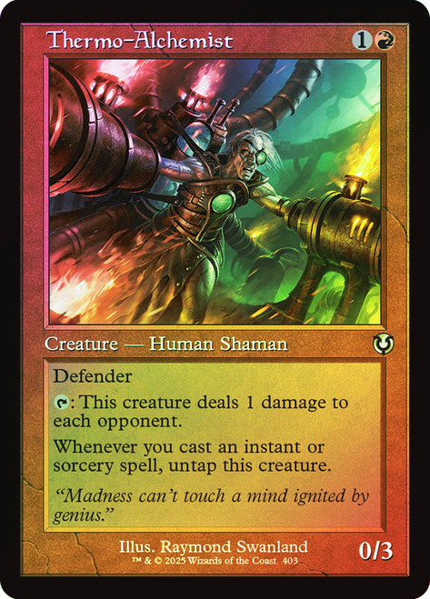 Thermo-Alchemist (Retro Frame)\nInnistrad Remastered - Retro Frame\nSingle\nMagic The Gathering