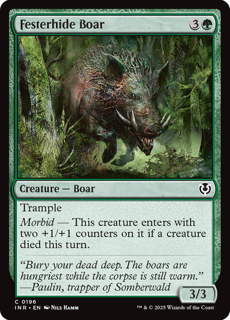Festerhide Boar\nInnistrad Remastered\nSingle\nMagic The Gathering
