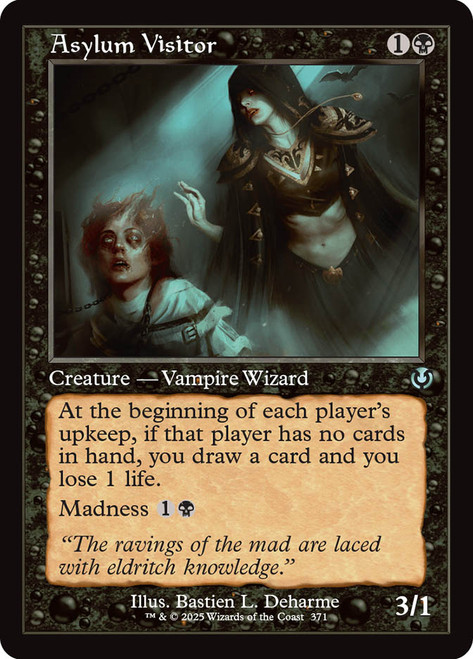 Asylum Visitor (Retro Frame)\nInnistrad Remastered - Retro Frame\nSingle\nMagic The Gathering