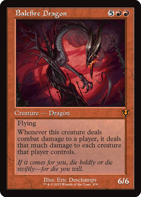 Balefire Dragon (Retro Frame)\nInnistrad Remastered - Retro Frame\nSingle\nMagic The Gathering