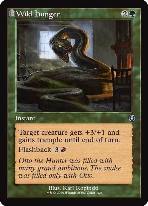Wild Hunger (Retro Frame)\nInnistrad Remastered - Retro Frame\nSingle\nMagic The Gathering
