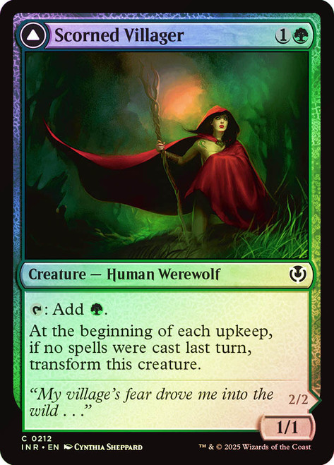 Scorned Villager // Moonscarred Werewolf\nInnistrad Remastered\nSingle\nMagic The Gathering