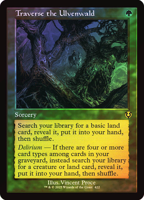 Traverse the Ulvenwald (Retro Frame)\nInnistrad Remastered - Retro Frame\nSingle\nMagic The Gathering