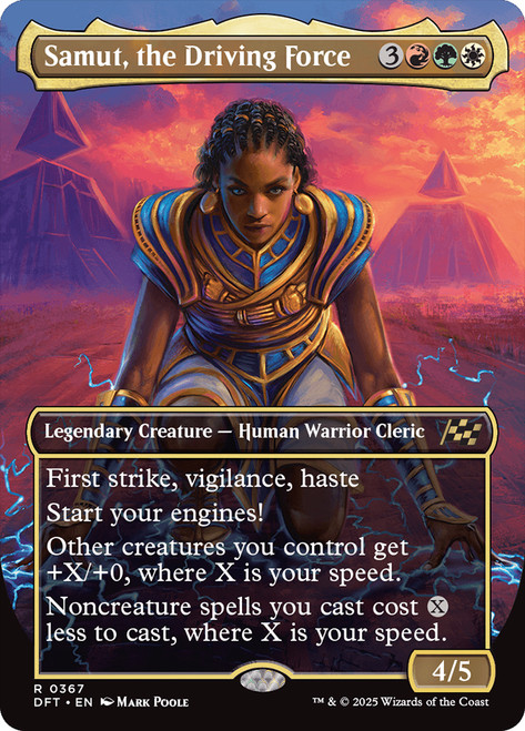 Samut, the Driving Force (Borderless)\nAetherdrift - Variants\nSingle\nMagic The Gathering