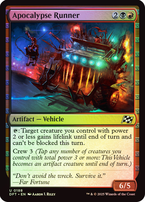 Apocalypse Runner\nAetherdrift\nSingle\nMagic The Gathering