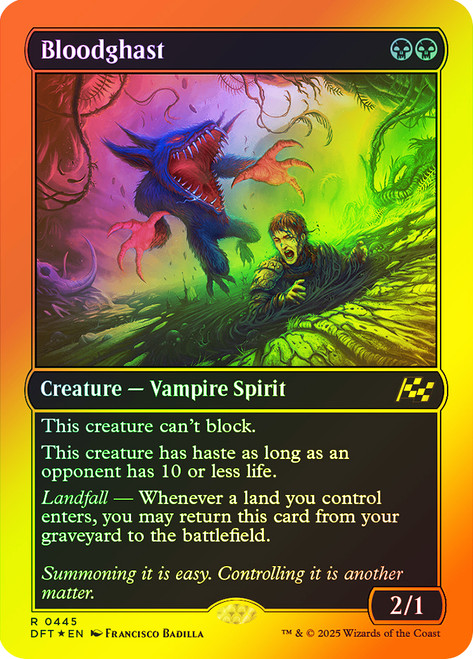 Bloodghast (First Place Foil)\nAetherdrift - Alternate Foil\nSingle\nMagic The Gathering