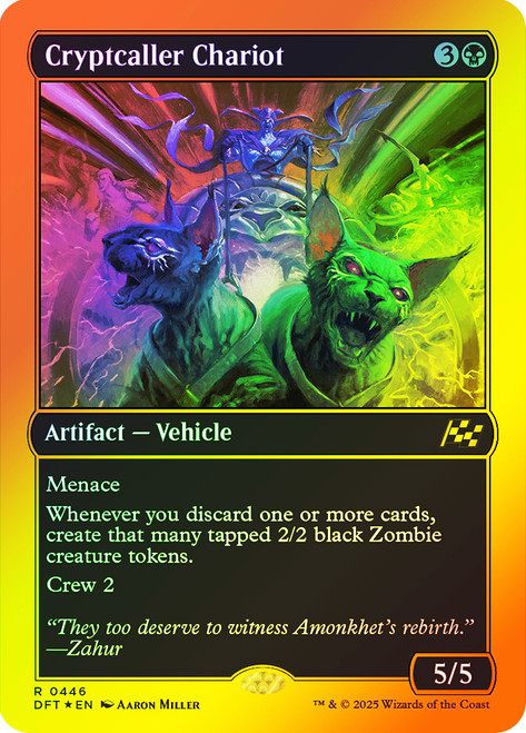 Cryptcaller Chariot (First Place Foil)\nAetherdrift - Alternate Foil\nSingle\nMagic The Gathering