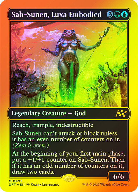 Sab-Sunen, Luxa Embodied (First Place Foil)\nAetherdrift - Alternate Foil\nSingle\nMagic The Gathering