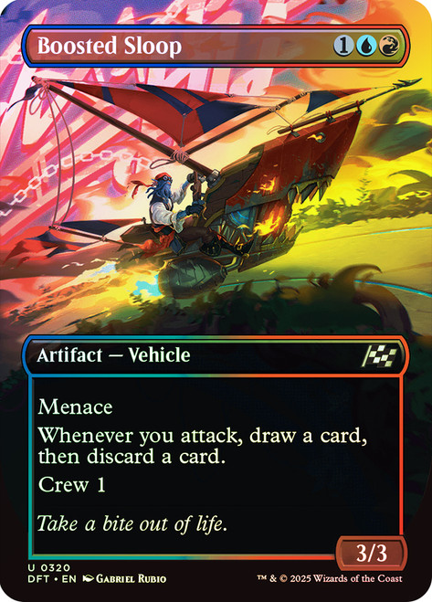 Boosted Sloop (Borderless)\nAetherdrift - Variants\nSingle\nMagic The Gathering