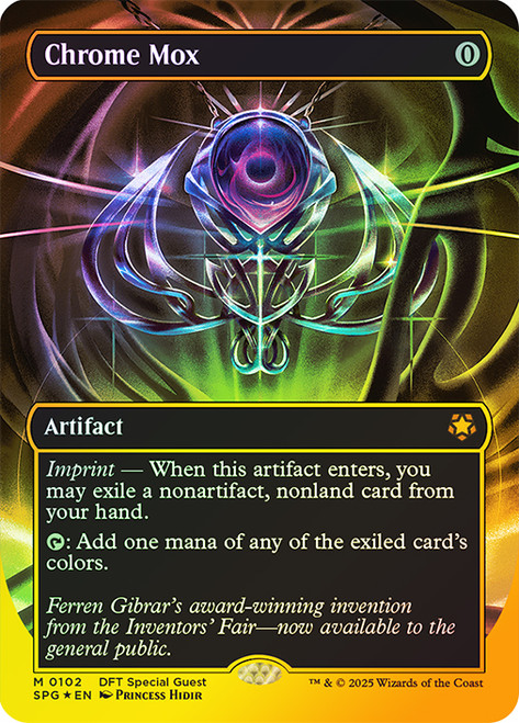 Chrome Mox (Borderless) (First Place Foil)\nSpecial Guests - Alternate Foil\nSingle\nMagic The Gathering