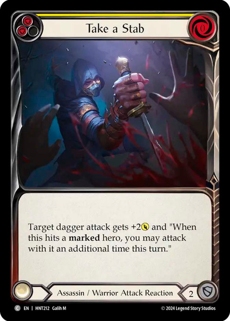 Take a Stab (Yellow)
The Hunted
Single
Flesh and Blood