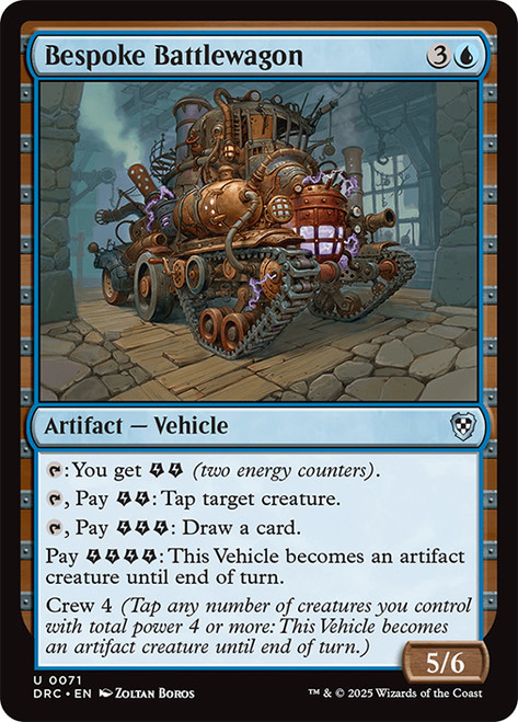 Bespoke Battlewagon\nAetherdrift Commander\nSingle\nMagic The Gathering