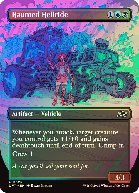 Haunted Hellride (Borderless)\nAetherdrift - Variants\nSingle\nMagic The Gathering