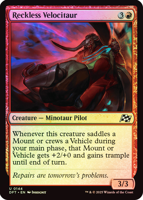 Reckless Velocitaur\nAetherdrift\nSingle\nMagic The Gathering