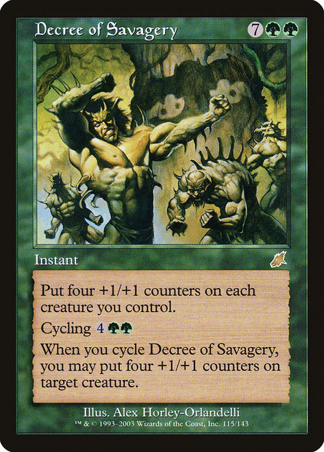 Decree of Savagery\nScourge\nSingle\nMagic The Gathering