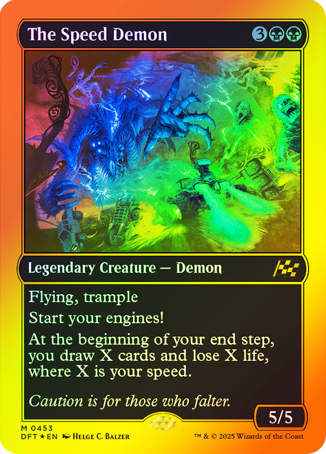 The Speed Demon (First Place Foil)\nAetherdrift - Alternate Foil\nSingle\nMagic The Gathering