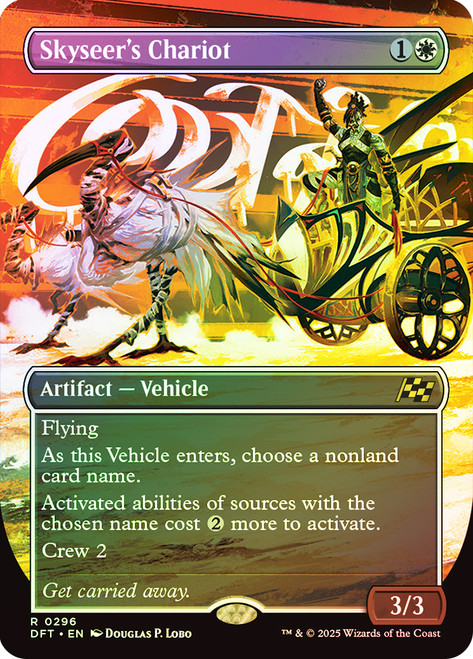 Skyseer's Chariot (Borderless)\nAetherdrift - Variants\nSingle\nMagic The Gathering