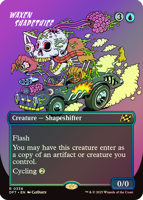 Waxen Shapethief (Borderless)\nAetherdrift - Variants\nSingle\nMagic The Gathering