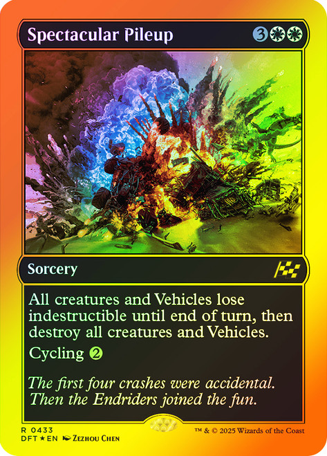 Spectacular Pileup (First Place Foil)\nAetherdrift - Alternate Foil\nSingle\nMagic The Gathering