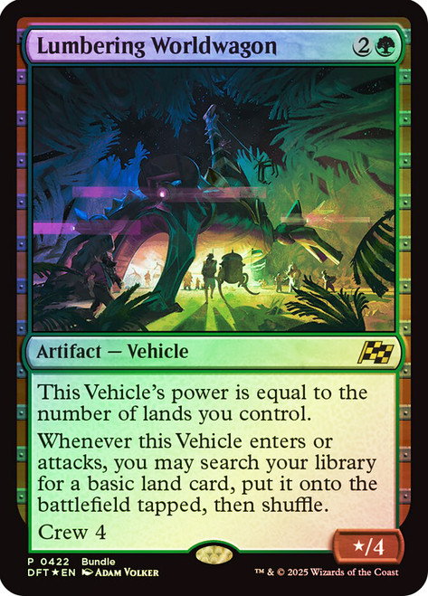 Lumbering Worldwagon (Bundle)\nPromo: General\nSingle\nMagic The Gathering