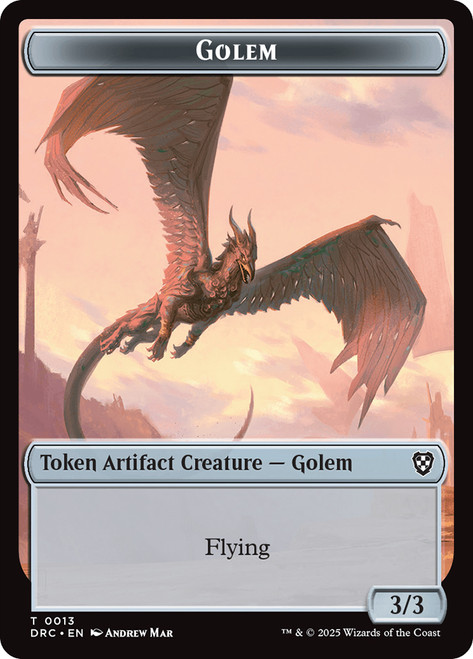 {Golem Token} (Flying) // {Nalaar Aetherjet Token}
Aetherdrift Commander
Single
Magic: The Gathering