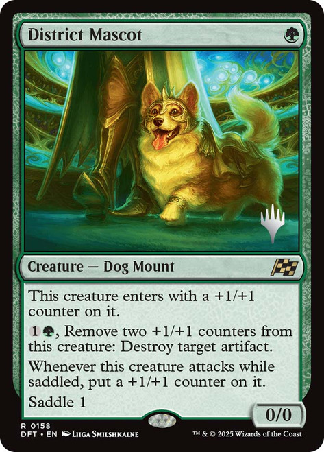 District Mascot (Promo Pack) (Aetherdrift)\nPromo: Planeswalker Stamped\nSingle\nMagic The Gathering