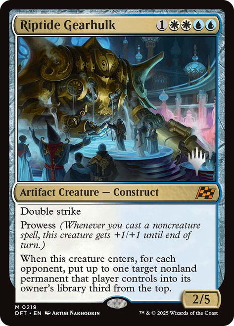 Riptide Gearhulk (Promo Pack) (Aetherdrift)\nPromo: Planeswalker Stamped\nSingle\nMagic The Gathering