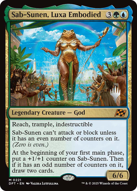 Sab-Sunen, Luxa Embodied (Promo Pack) (Aetherdrift)\nPromo: Planeswalker Stamped\nSingle\nMagic The Gathering