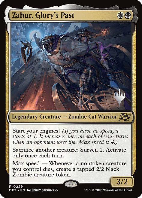 Zahur, Glory's Past (Promo Pack) (Aetherdrift)\nPromo: Planeswalker Stamped\nSingle\nMagic The Gathering