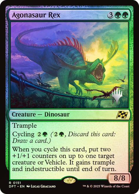 Agonasaur Rex (Promo Pack) (Aetherdrift)\nPromo: Planeswalker Stamped\nSingle\nMagic The Gathering