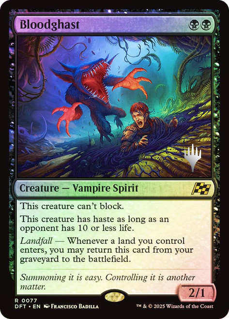 Bloodghast (Promo Pack) (Aetherdrift)\nPromo: Planeswalker Stamped\nSingle\nMagic The Gathering