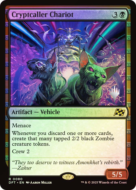 Cryptcaller Chariot (Promo Pack) (Aetherdrift)\nPromo: Planeswalker Stamped\nSingle\nMagic The Gathering