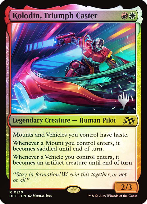 Kolodin, Triumph Caster (Promo Pack) (Aetherdrift)\nPromo: Planeswalker Stamped\nSingle\nMagic The Gathering