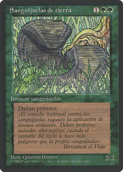 Land Leeches (BB)\n4th Edition - Black Border - Spanish\nSingle\nMagic The Gathering