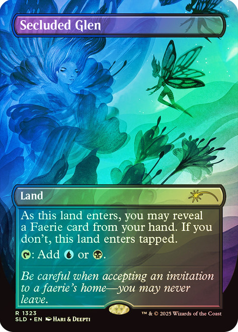 Secluded Glen (Secret Lair) (Borderless)\nPromo: General\nSingle\nMagic The Gathering
