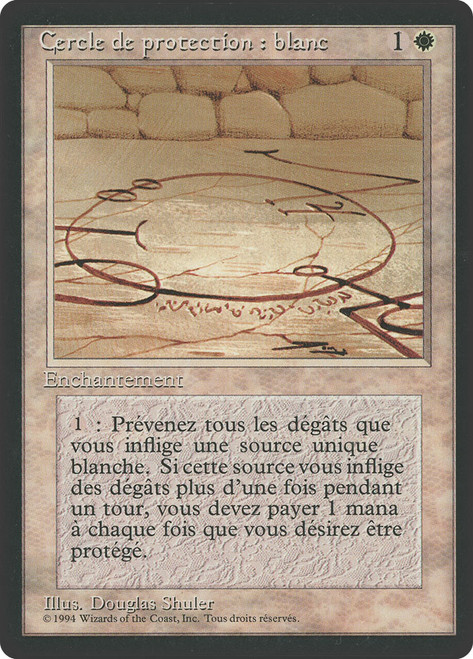 Circle of Protection: White (BB)\n3rd Edition - Black Border - French\nSingle\nMagic The Gathering