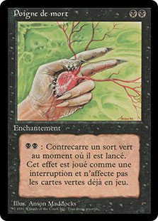 Deathgrip (BB)\n3rd Edition - Black Border - French\nSingle\nMagic The Gathering