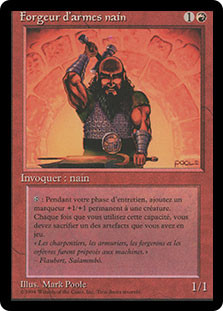 Dwarven Weaponsmith (BB)\n3rd Edition - Black Border - French\nSingle\nMagic The Gathering