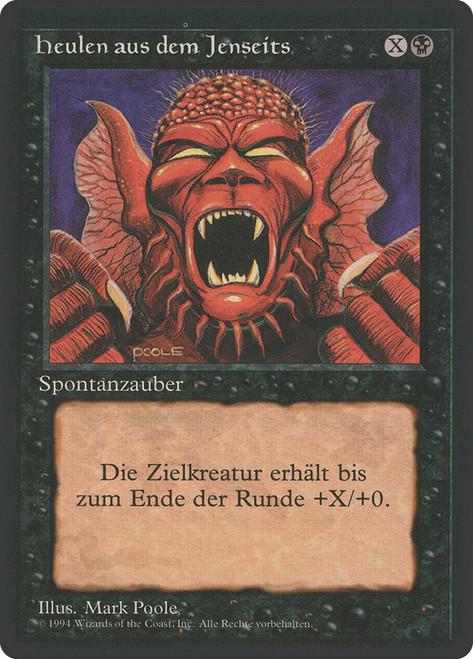 Howl from Beyond (BB)\n3rd Edition - Black Border - German\nSingle\nMagic The Gathering