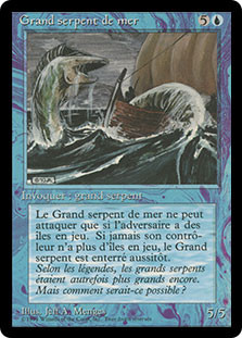 Sea Serpent (BB)\n3rd Edition - Black Border - French\nSingle\nMagic The Gathering
