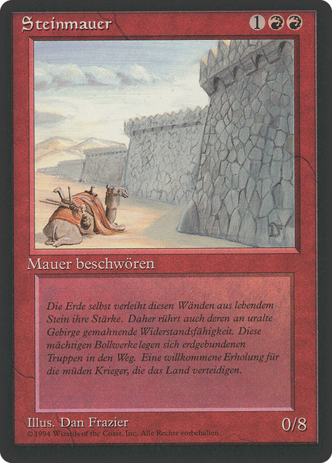 Wall of Stone (BB)\n3rd Edition - Black Border - German\nSingle\nMagic The Gathering