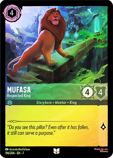Mufasa - Respected King
Archazia’s Island
Single
Lorcana
