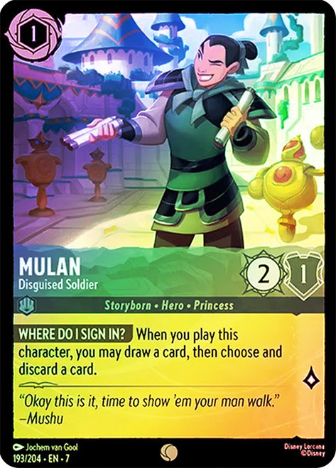Mulan - Disguised Soldier
Archazia’s Island
Single
Lorcana