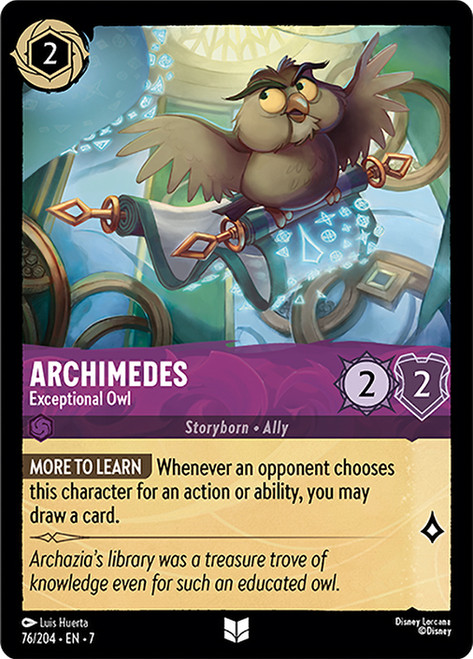 Archimedes - Exceptional Owl
Archazia’s Island
Single
Lorcana