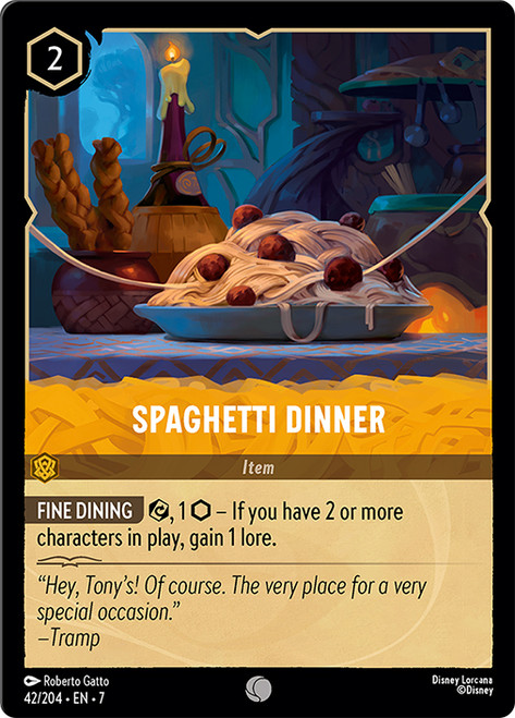 Spaghetti Dinner
Archazia’s Island
Single
Lorcana